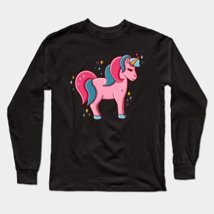 Special sparkles pink love unicorn Long Sleeve T-Shirt